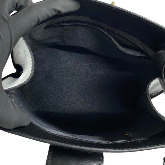 LOUIS VUITTON Shoulder Bag leather black Epi Cluny