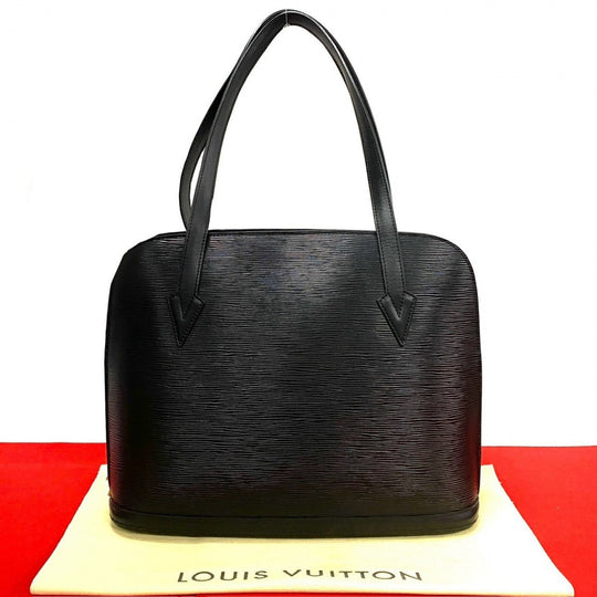 LOUIS VUITTON Tote Bag leather black Epi Ryu Sac