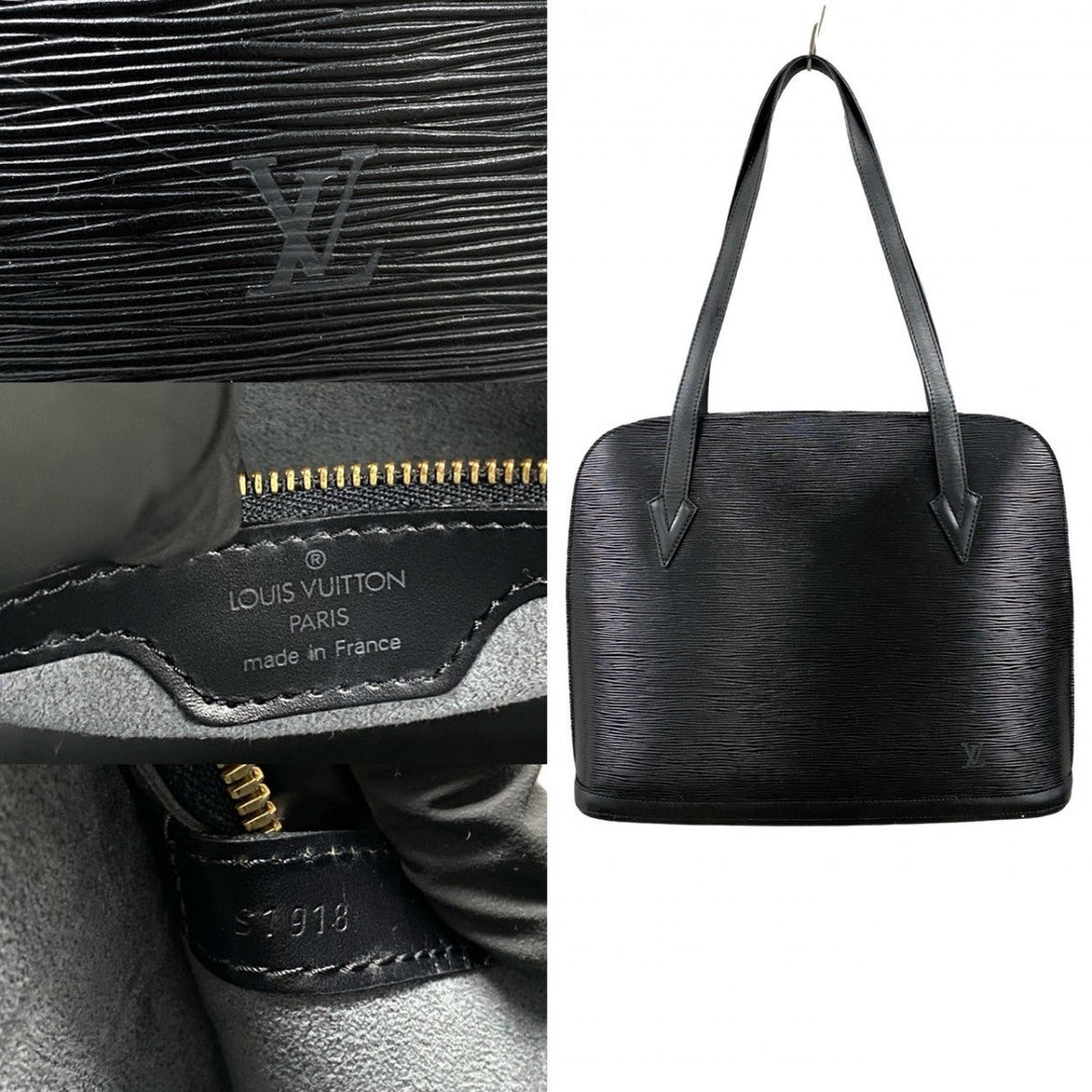 LOUIS VUITTON Tote Bag leather black Epi Ryu Sac