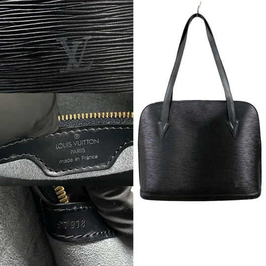 LOUIS VUITTON Tote Bag leather black Epi Ryu Sac