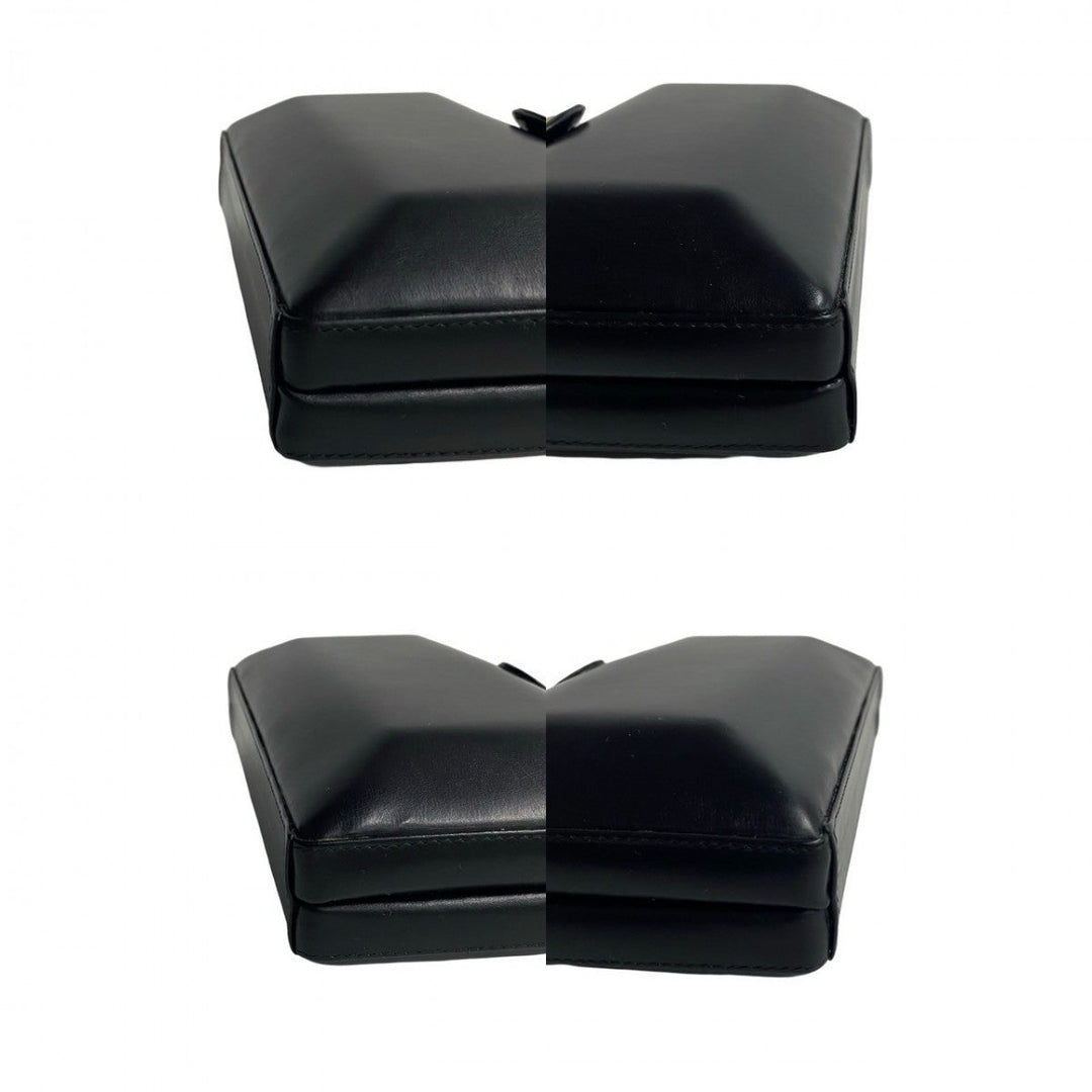 GUCCI Shoulder Bag leather black Old Gucci