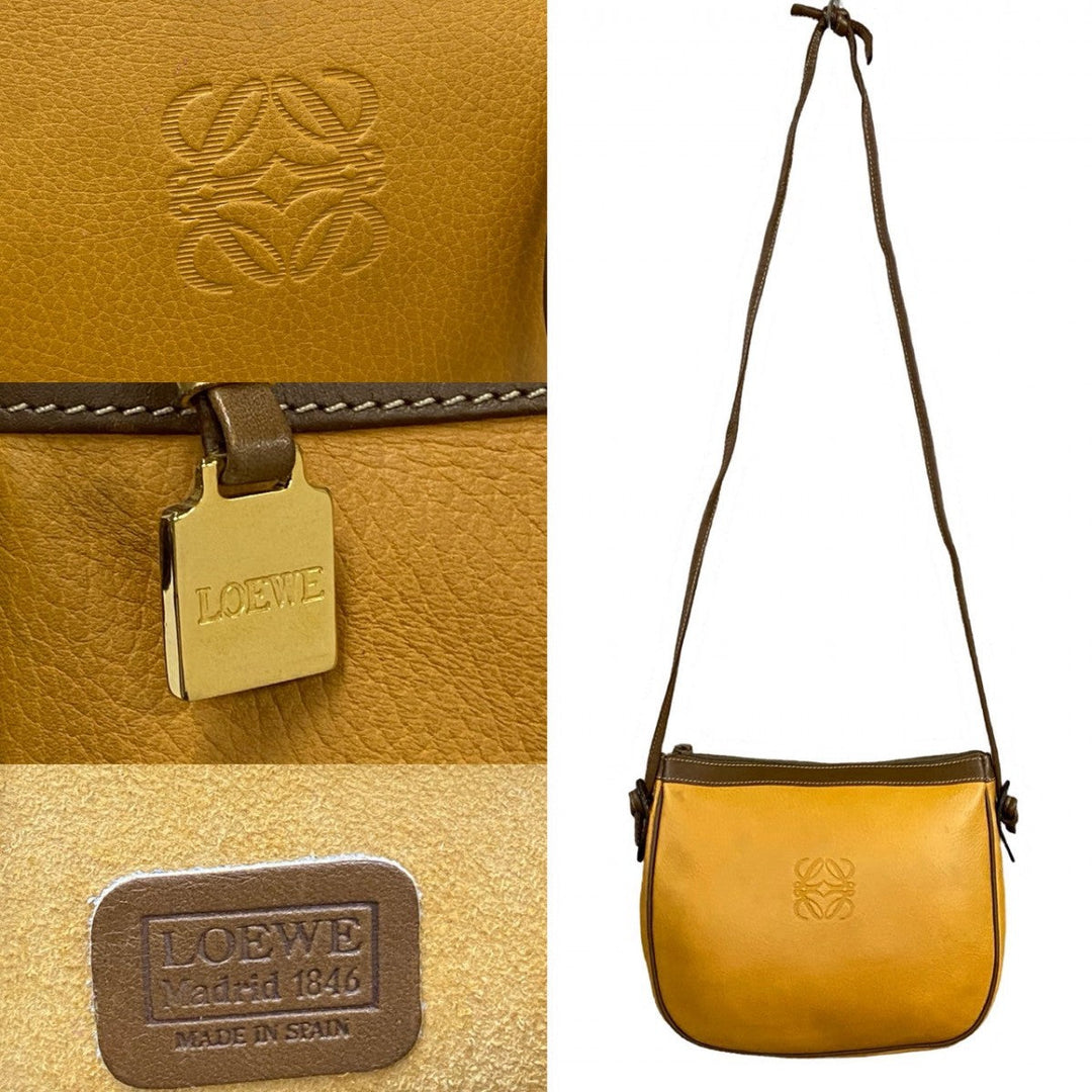 LOEWE Shoulder Bag leather Brown