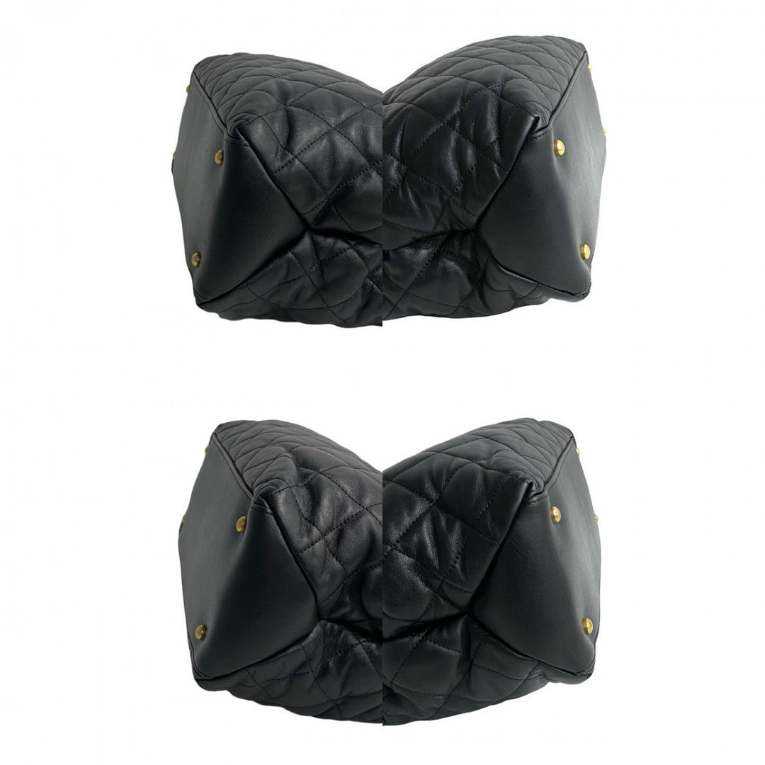 CHANEL Tote Bag lambskin black Matrasse