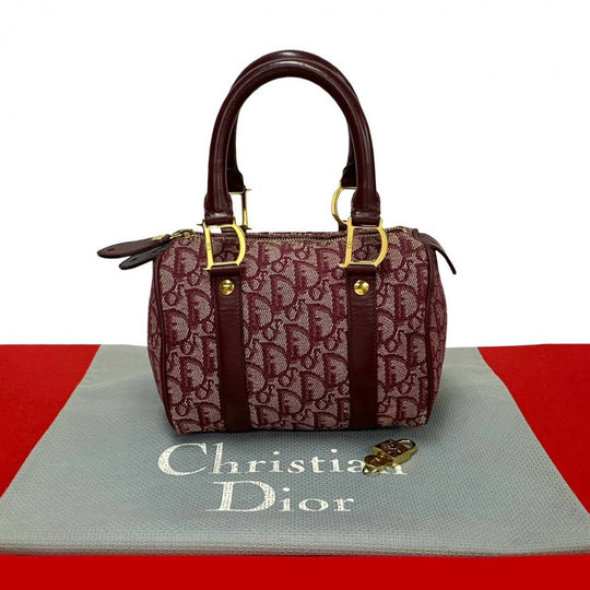 Dior Handbag leather wine-red