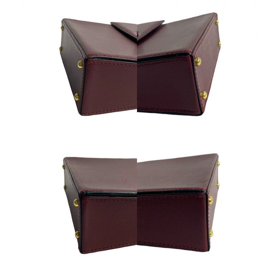 CARTIER Handbag leather wine-red Must Line