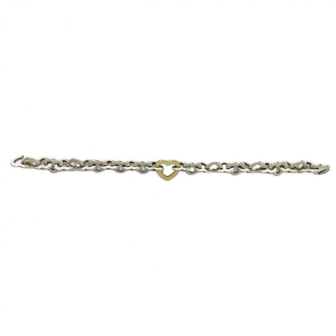 TIFFANY&Co. bracelet Silver925 Silver Heart Link Bure Rubbed T
