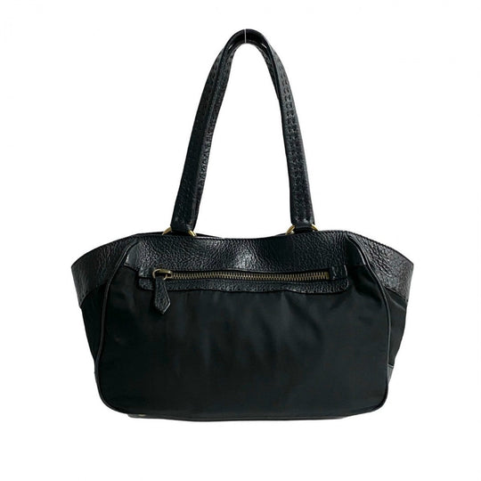 PRADA Tote Bag leather black