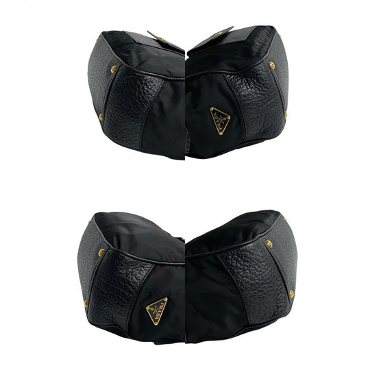 PRADA Tote Bag leather black