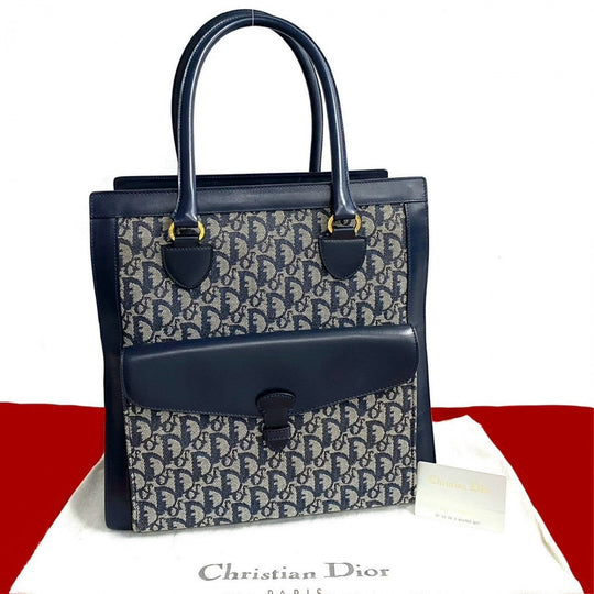 Dior Tote Bag leather Navy