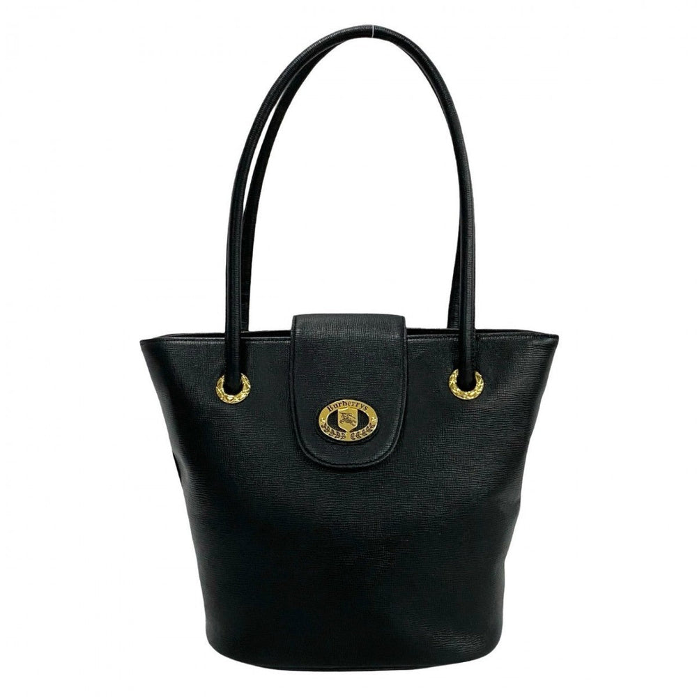 BURBERRY Tote Bag leather black