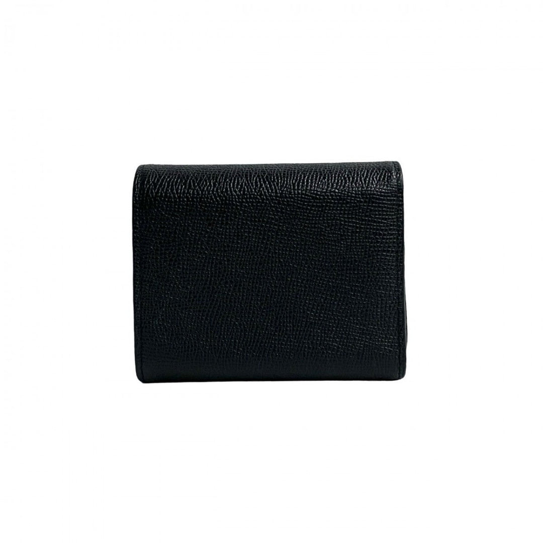 Dior Tri-fold wallet leather black Saddle wallet