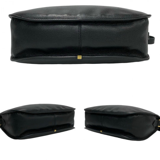 GUCCI Shoulder Bag leather black Sherry line