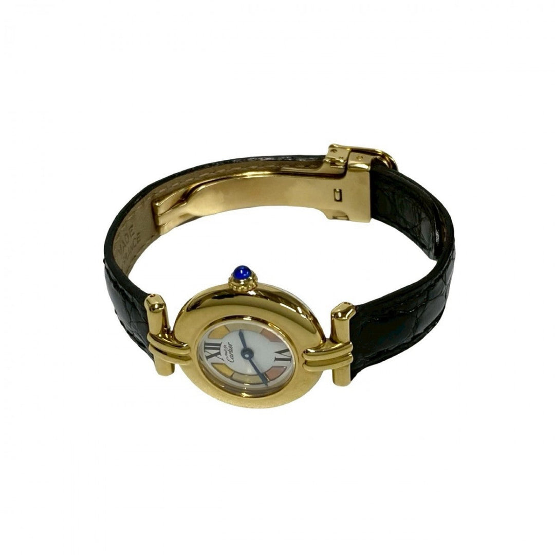CARTIER Watches Quartz Silver925 black Mast Collize Vermeil white dial