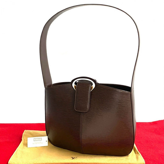 LOUIS VUITTON Shoulder Bag leather Brown Epi Revli
