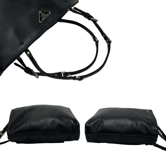 PRADA Handbag leather black