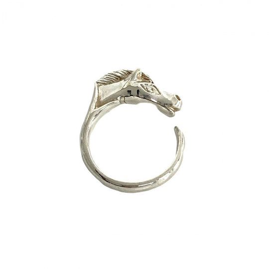 HERMES Ring Silver925 Silver Cheval Horseshoe Ring