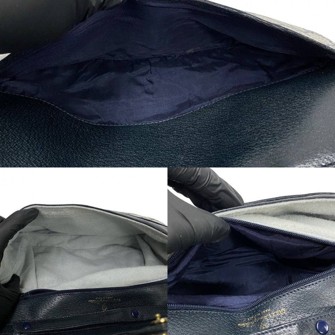 GUCCI Shoulder Bag leather Navy