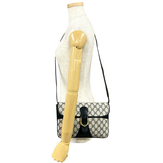 GUCCI Shoulder Bag leather Navy