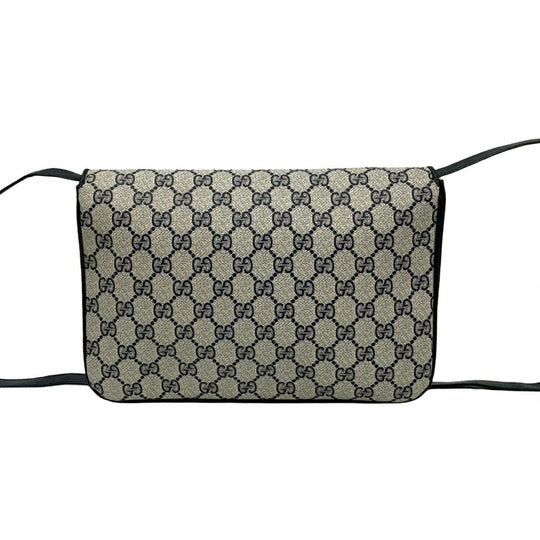 GUCCI Shoulder Bag leather Navy
