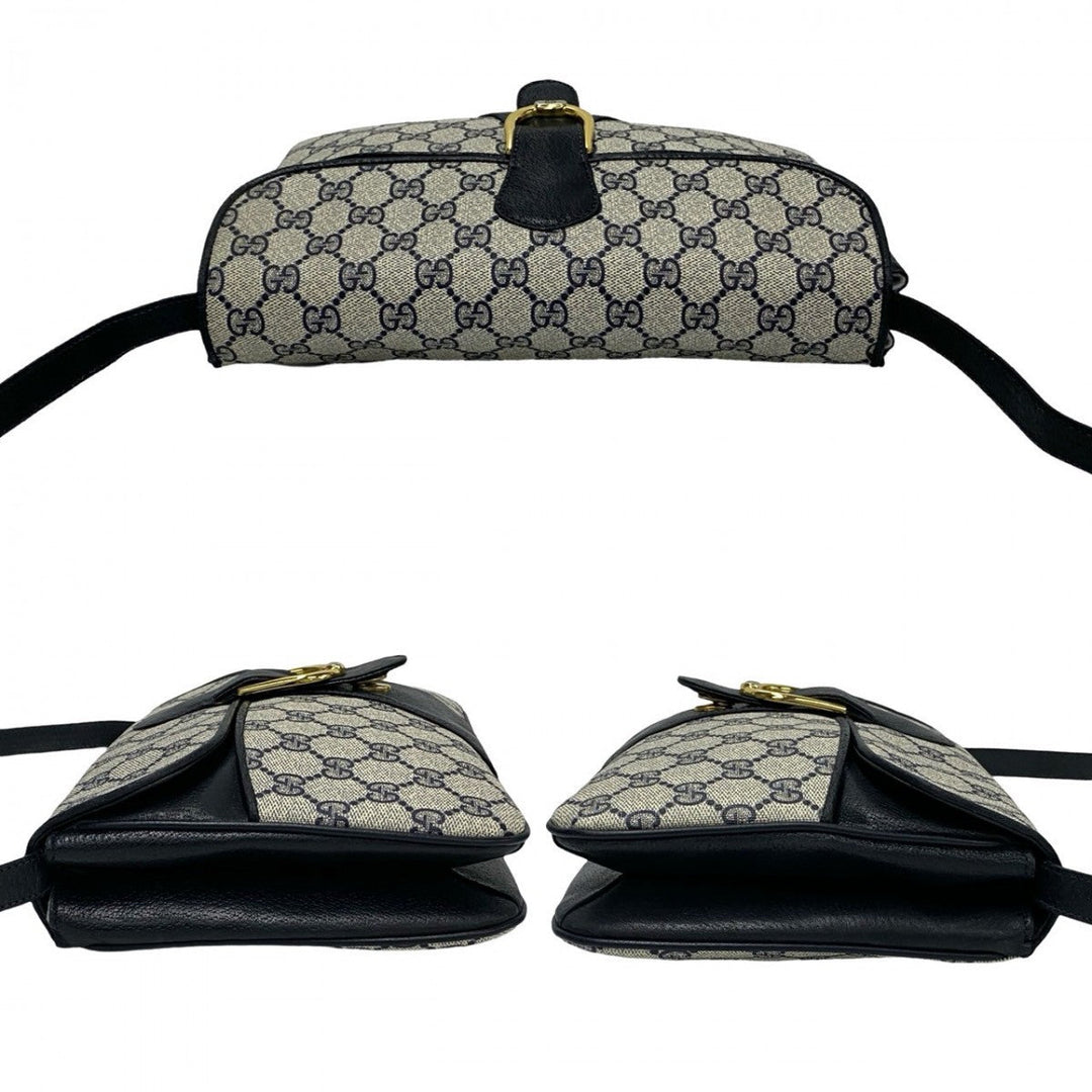 GUCCI Shoulder Bag leather Navy