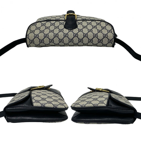 GUCCI Shoulder Bag leather Navy