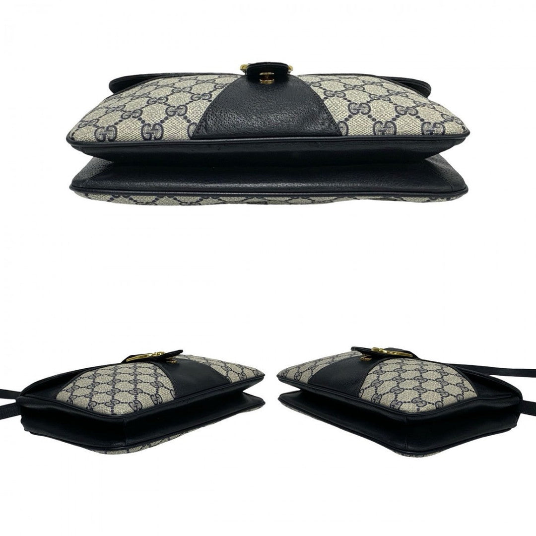 GUCCI Shoulder Bag leather Navy