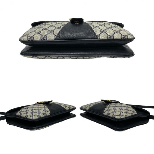 GUCCI Shoulder Bag leather Navy