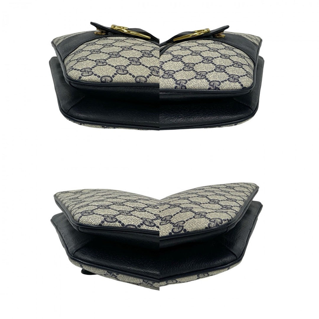 GUCCI Shoulder Bag leather Navy