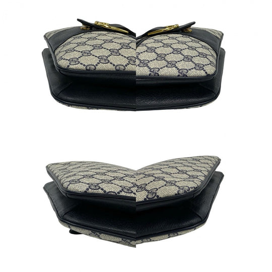 GUCCI Shoulder Bag leather Navy
