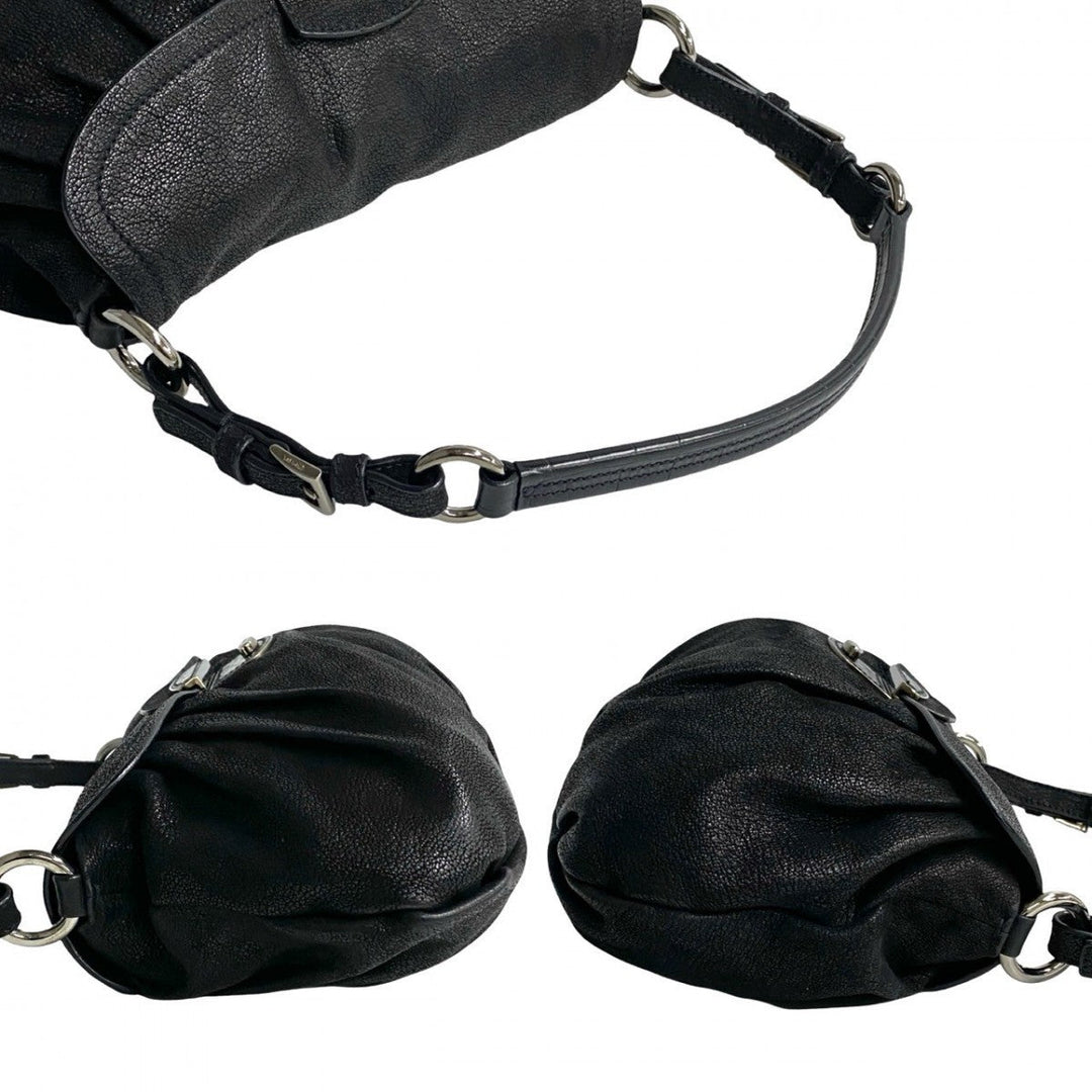 PRADA Shoulder Bag leather black