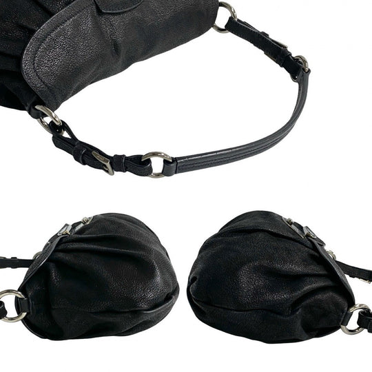PRADA Shoulder Bag leather black