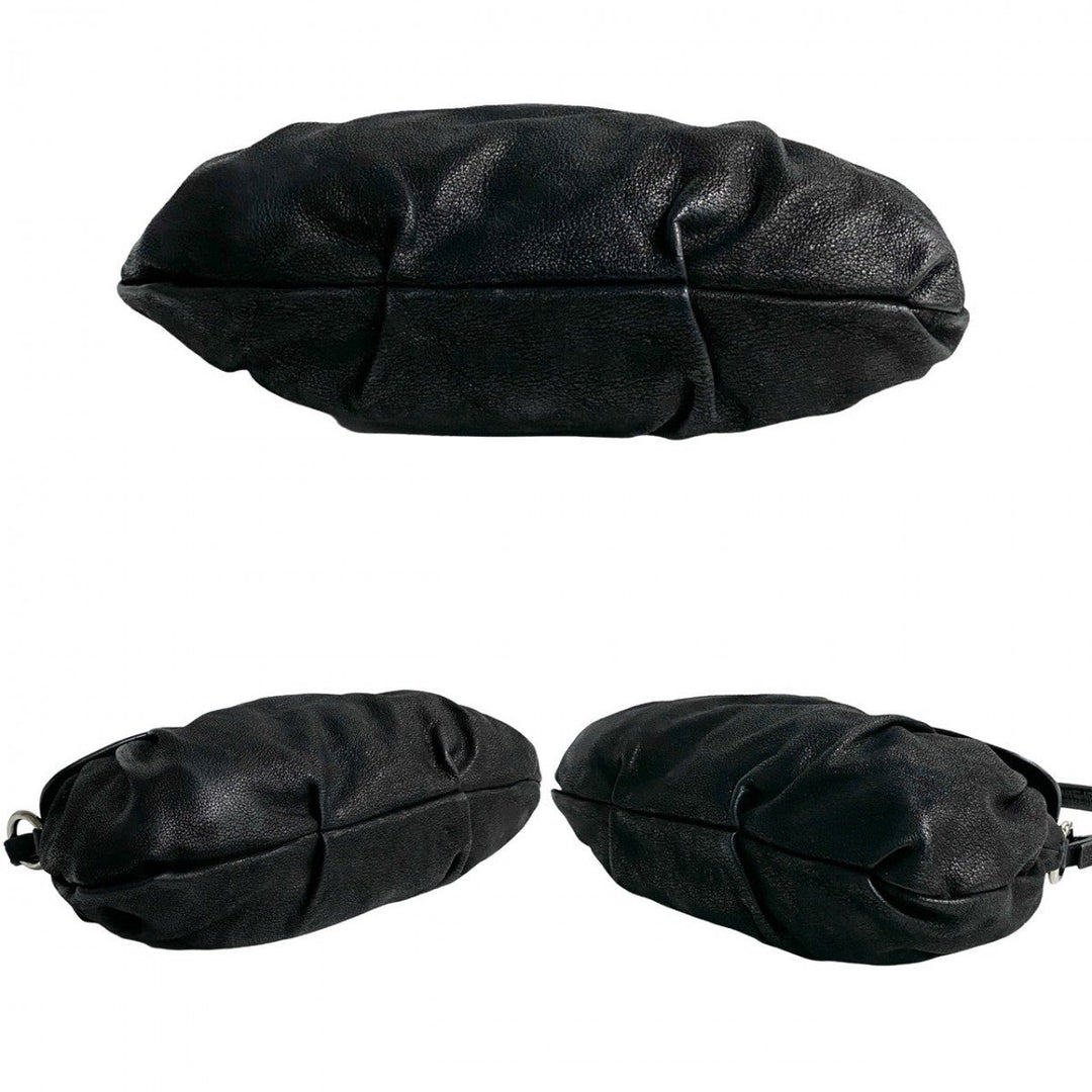 PRADA Shoulder Bag leather black