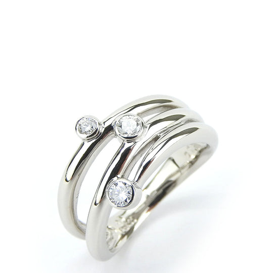 TASAKI Ring Pt900Platinum, Diamond Platinum Women Used Authentic