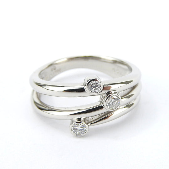 TASAKI Ring Pt900Platinum, Diamond Platinum Women Used Authentic
