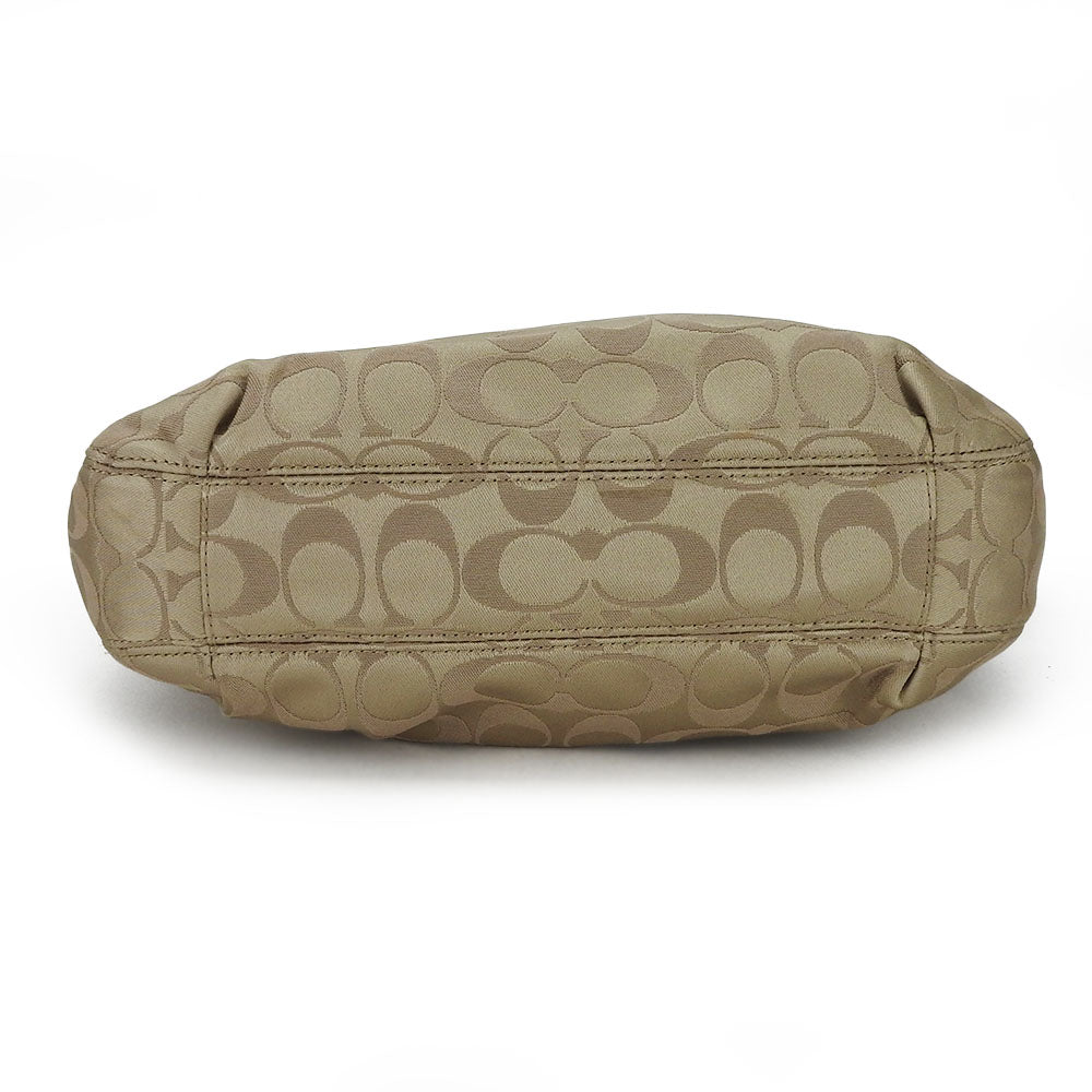 COACH Shoulder Bag F20111 Canvas, Patent Leather Brown Women Used Authentic