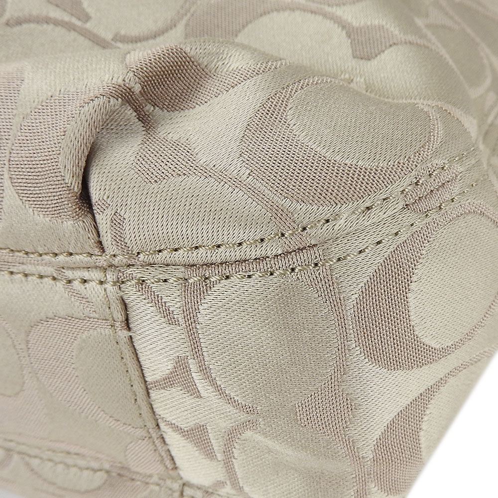 COACH Shoulder Bag F20111 Canvas, Patent Leather Brown Women Used Authentic