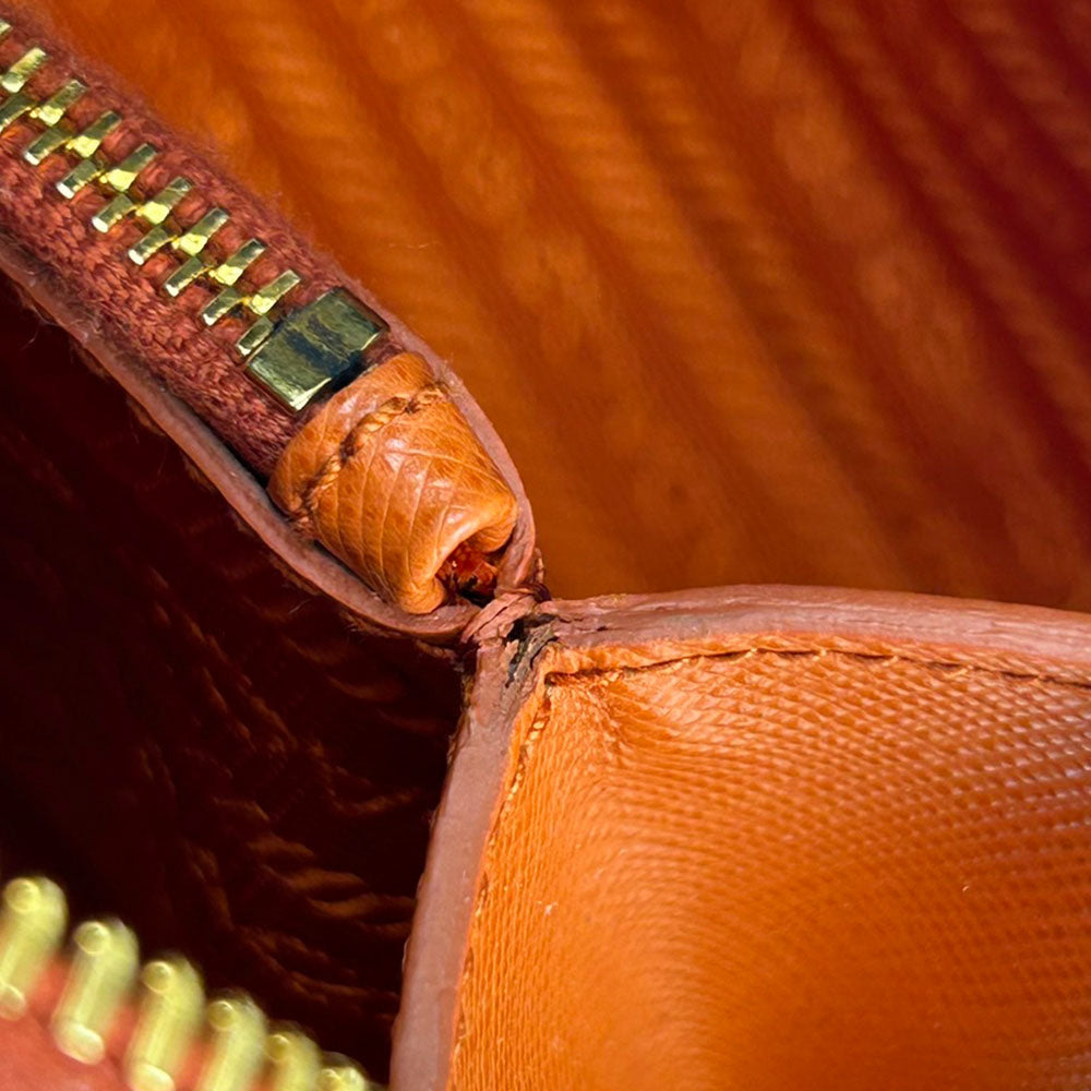 PRADA Handbag BL0838 Safiano leather Orange Women Used Authentic