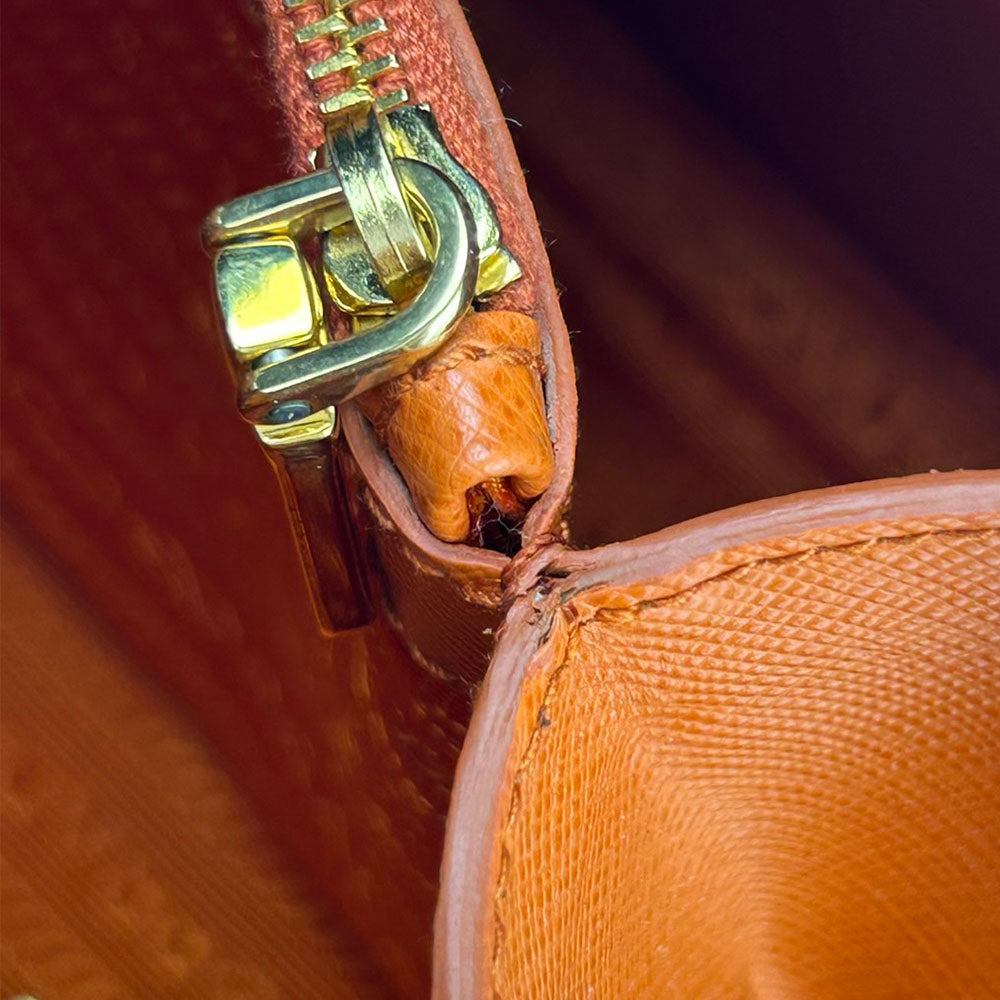 PRADA Handbag BL0838 Safiano leather Orange Women Used Authentic