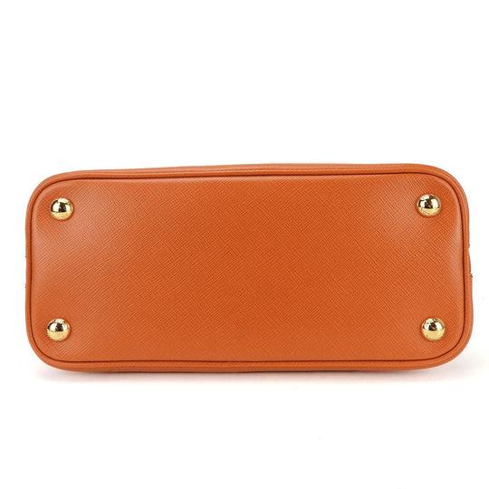 PRADA Handbag BL0838 Safiano leather Orange Women Used Authentic