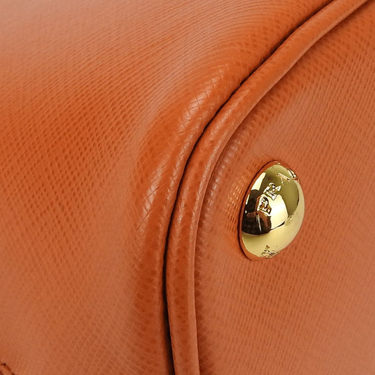 PRADA Handbag BL0838 Safiano leather Orange Women Used Authentic