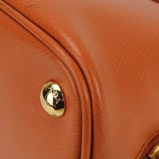 PRADA Handbag BL0838 Safiano leather Orange Women Used Authentic