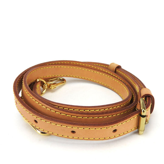 LOUIS VUITTON Shoulder strap Nume leather beige Women Used Authentic