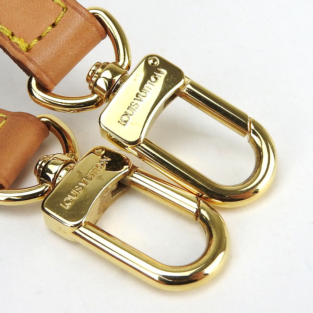 LOUIS VUITTON Shoulder strap Nume leather beige Women Used Authentic