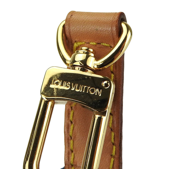 LOUIS VUITTON Shoulder strap Nume leather beige Women Used Authentic