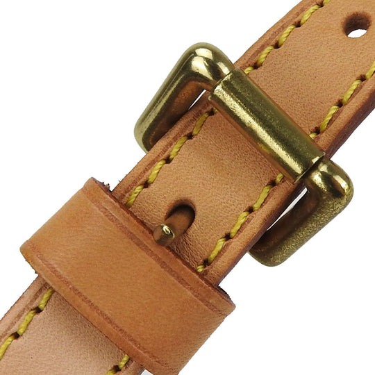 LOUIS VUITTON Shoulder strap Nume leather beige Women Used Authentic