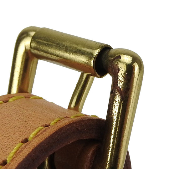 LOUIS VUITTON Shoulder strap Nume leather beige Women Used Authentic
