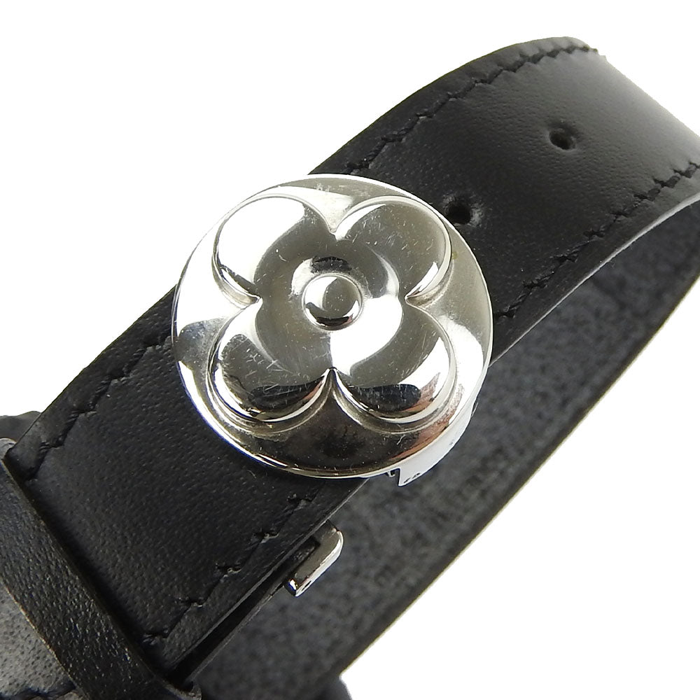 LOUIS VUITTON bracelet M64447 leather black Brasserie Vous Good Luck Women Used Authentic