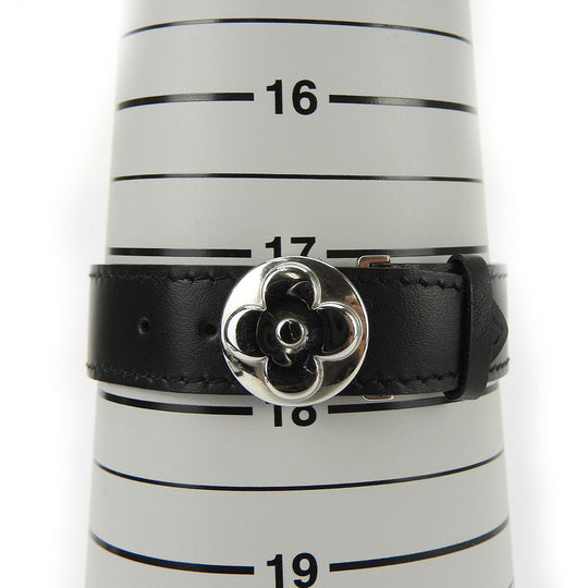 LOUIS VUITTON bracelet M64447 leather black Brasserie Vous Good Luck Women Used Authentic