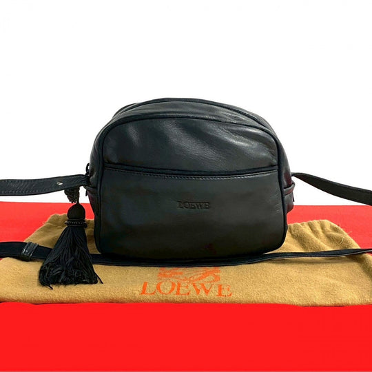 LOEWE Shoulder Bag leather black