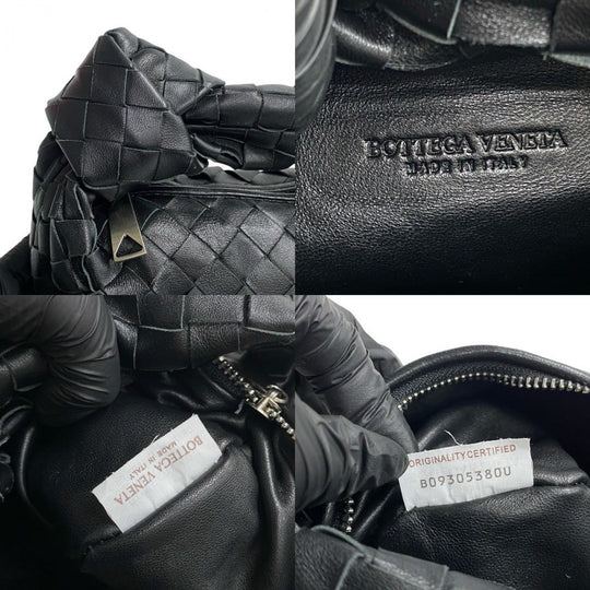 BOTTEGAVENETA Handbag leather black mini jodie